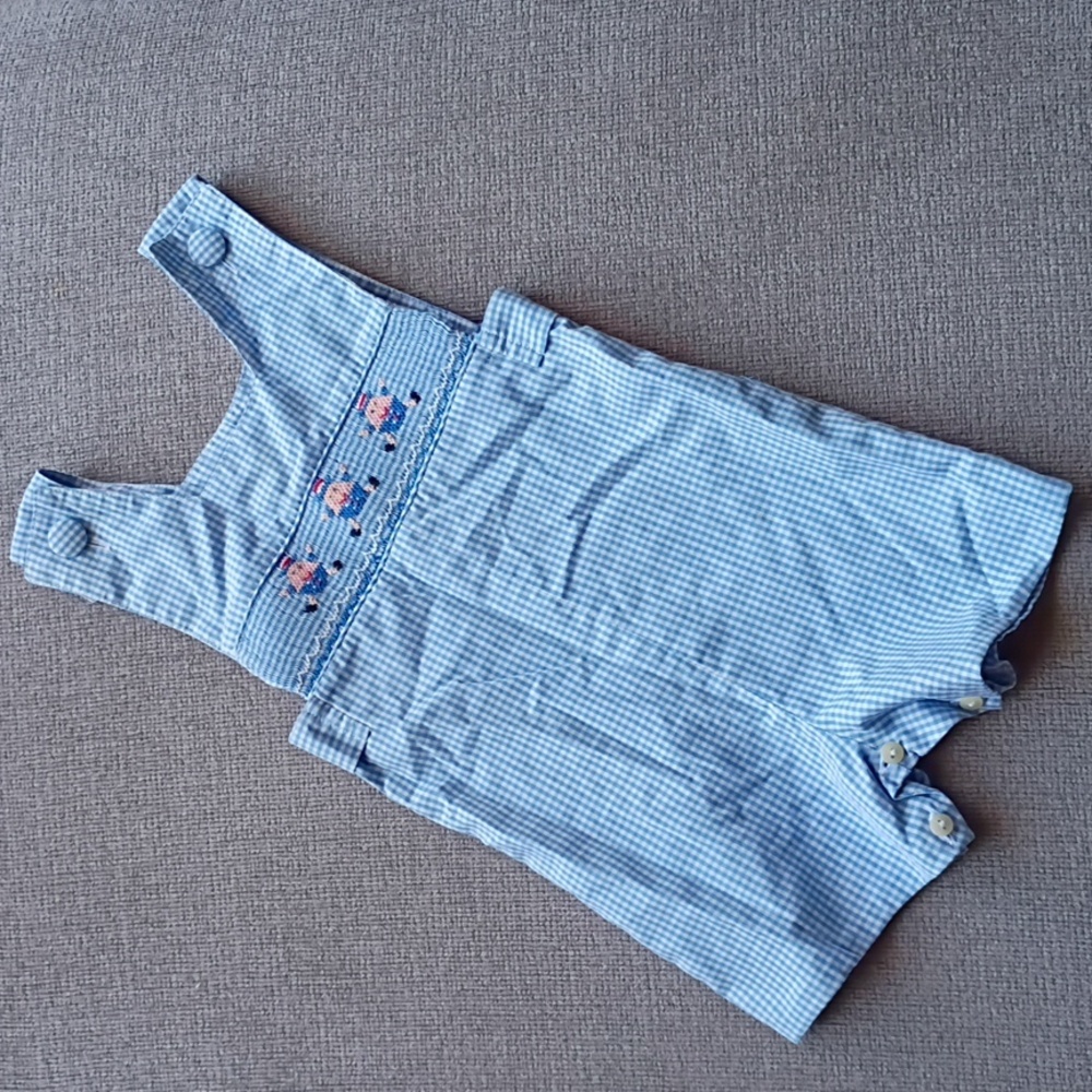 Amanda Remembered Smocked Humpty Dumpty Overall Suit